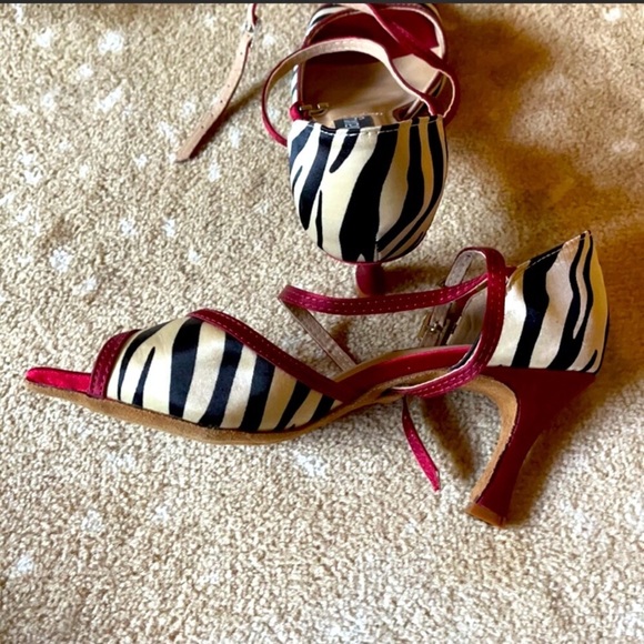 DanceGalaxy RedZebra Tango Salsa Jazzy Spotlight Grabbers - Picture 2 of 5